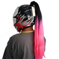 Knight style braided helmet wig - Neutral ponytail accessory for motorcycle, skiing, and bicycle helmets - Role playing
