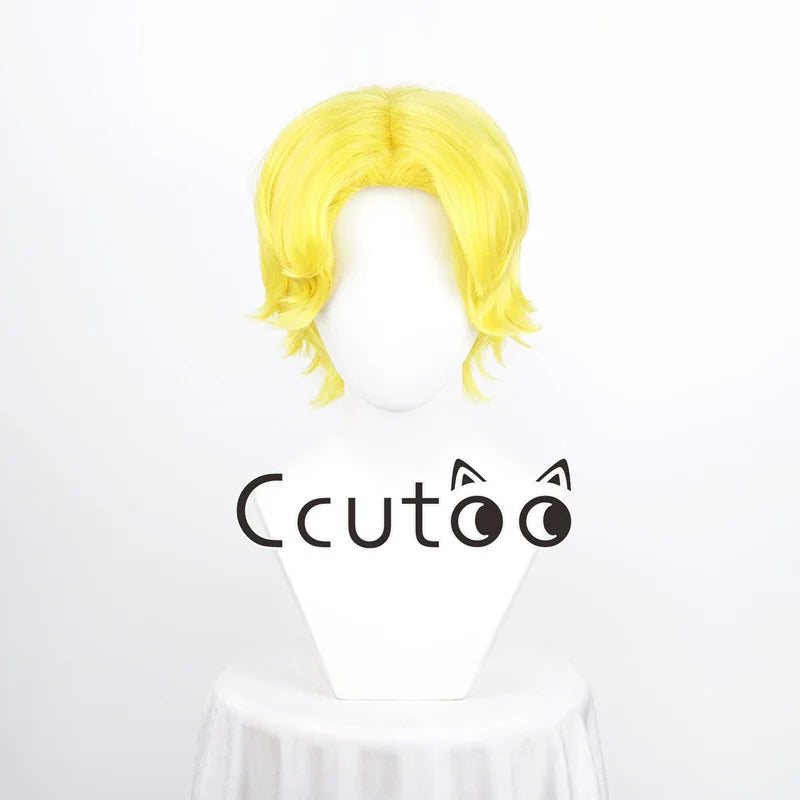 Men Boy Short Fashion Synthetic Cosplay Wigs Parting Styled Shaggy Layered Halloween Party Role 13 Colors Choice
