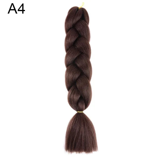 Synthetic Ombre Braiding Hair 24Inch 1Pack Pre Stretched Box Jumbo Colorful Crochet  Extensions for Women