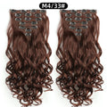 Clip In Hair Extensions 7 PCS Full Head 22 Inch Long Curly Wavy  For Women Girls Hair Synthetic Wig Hairpieces