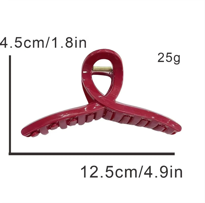 2/4Pcs Women Hair Claw Clip Cross Matte Hairpin Fashion Hairgrips Large Hair Claw Crab Clips Girls Korean Hair Accessories