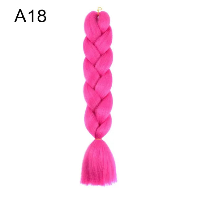 Synthetic Ombre Braiding Hair 24Inch 1Pack Pre Stretched Box Jumbo Colorful Crochet  Extensions for Women