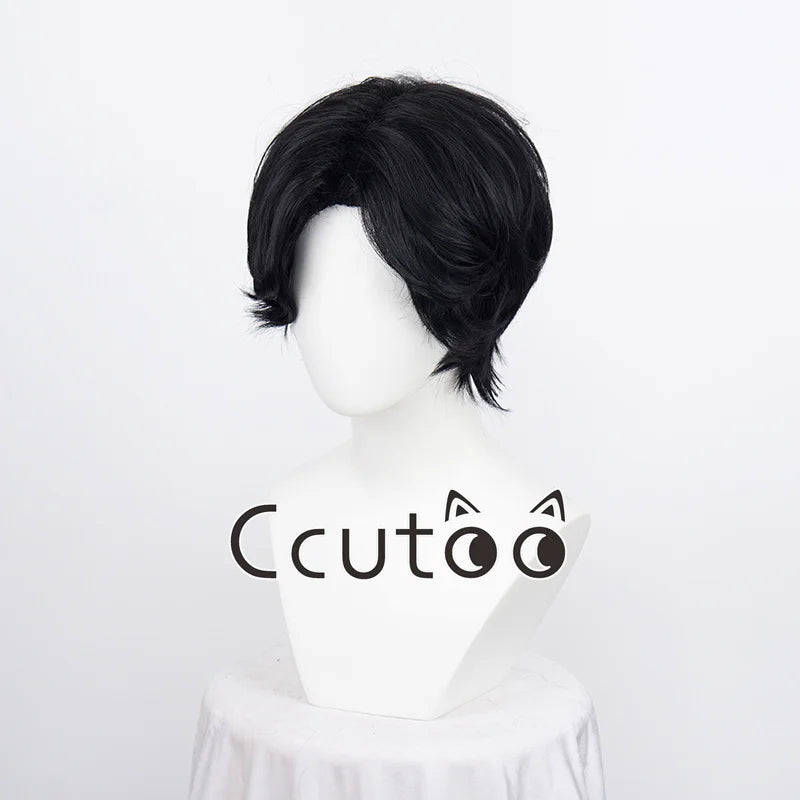 Men Boy Short Fashion Synthetic Cosplay Wigs Parting Styled Shaggy Layered Halloween Party Role 13 Colors Choice