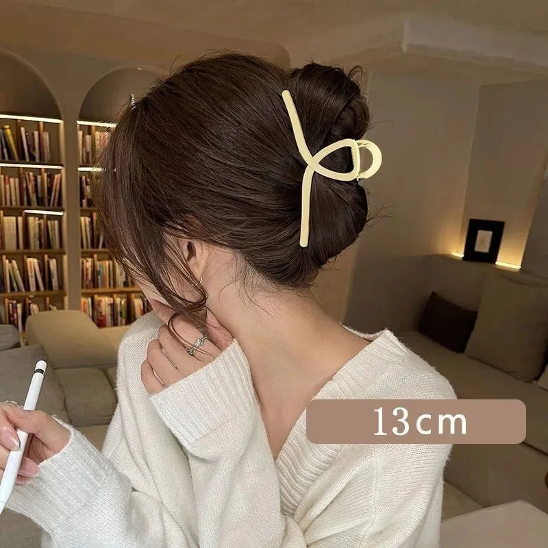 2/4Pcs Women Hair Claw Clip Cross Matte Hairpin Fashion Hairgrips Large Hair Claw Crab Clips Girls Korean Hair Accessories