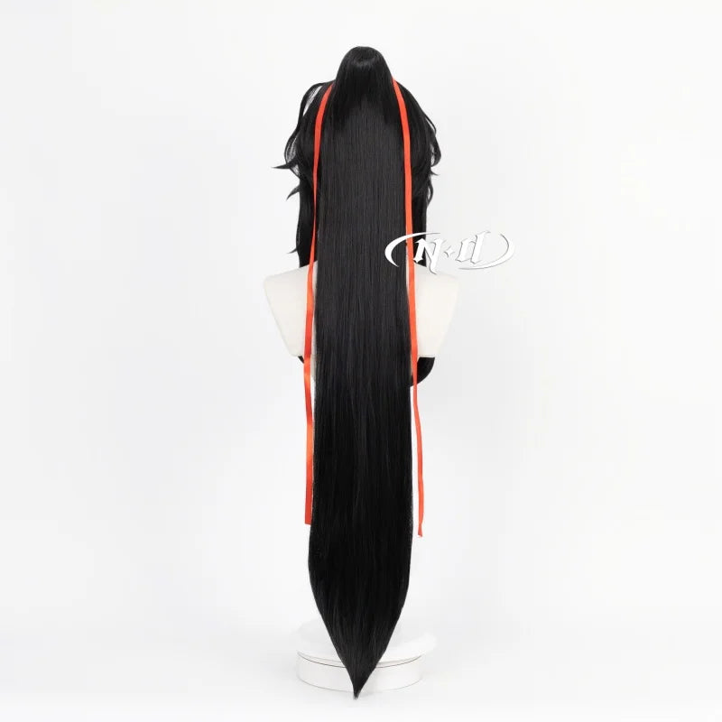 ND Wei Wuxian Cosplay Wigs Hairpiece Grandmaster of Demonic Cultivation Cosplay Hair Wigs for Halloween Costume Theme Party