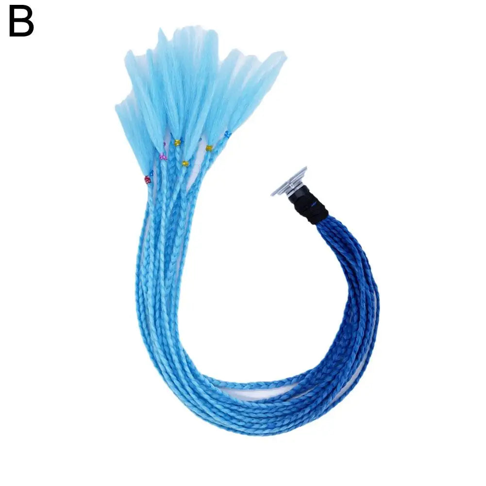 1PC Motorcycle Riding Helmet Decoration Braid Ponytail Motorbike Riding Helmet Pigtails Braids For Women Men Children