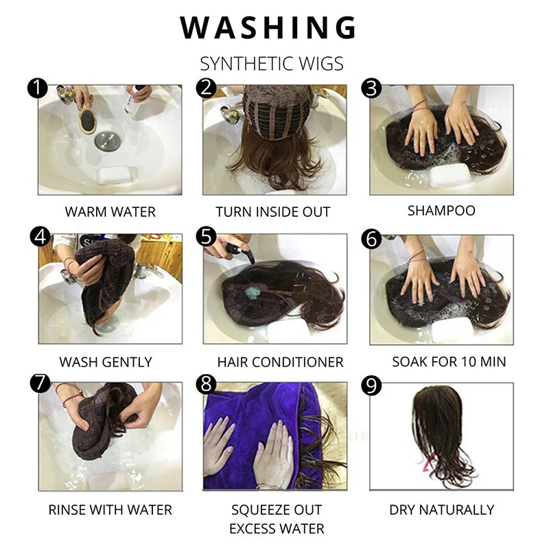 Girls Purple Long Braided Wig Girl Long Straight Braids Wigs for Costume Cosplay Party