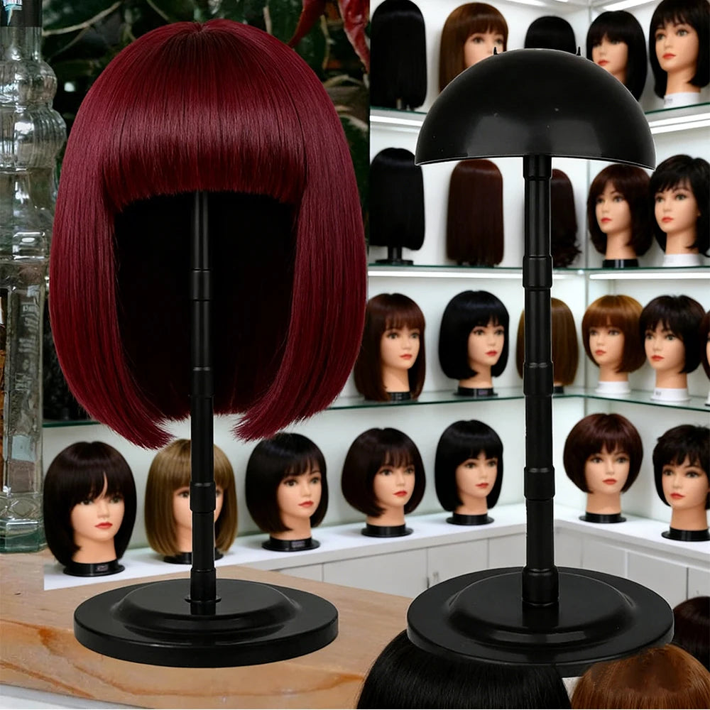 Wig Stand, Portable Wig Holder Wig Head Stand for All Wigs Travel Wig Hair Stylist Gifts for Women