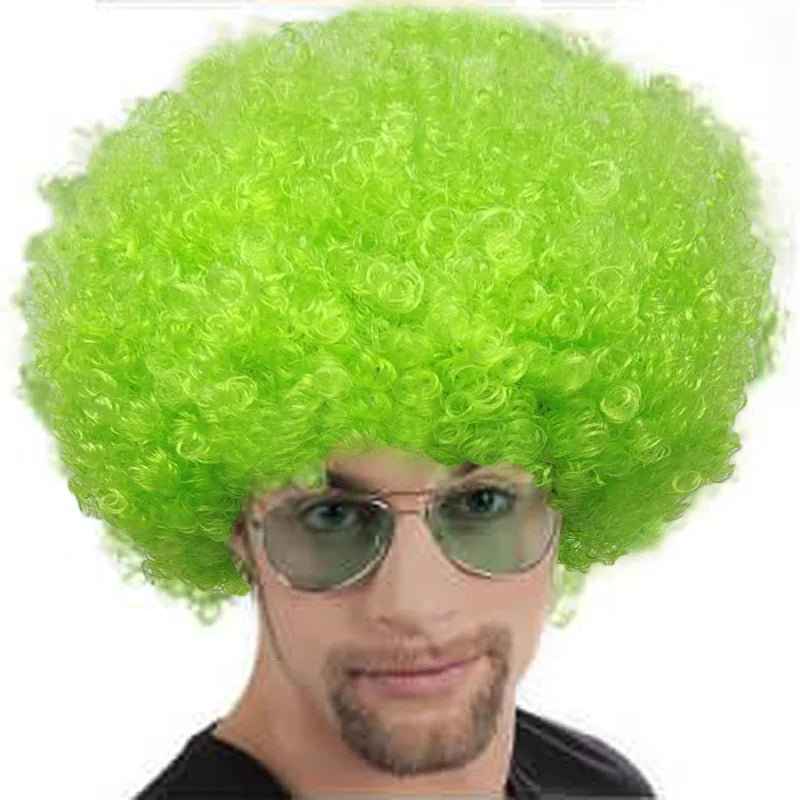 Clown Wig Afro Puff Wigs 80s Cosplay Anime Party Christmas Halloween Fancy Funny Wigs
