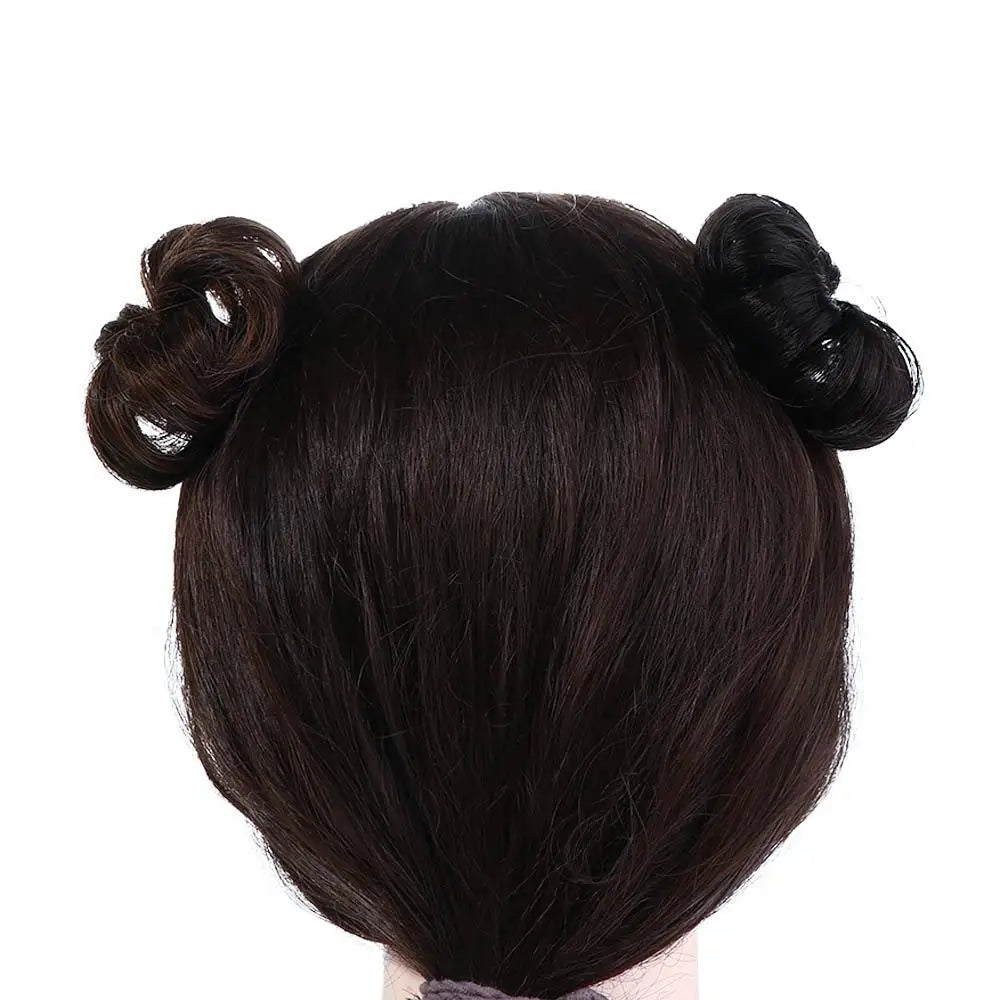 Children Toddler Cute Female Synthetic  Headwear Short Curl Chignon Baby Hair Wig The Tide Girl Wig Ball Head Hairpin