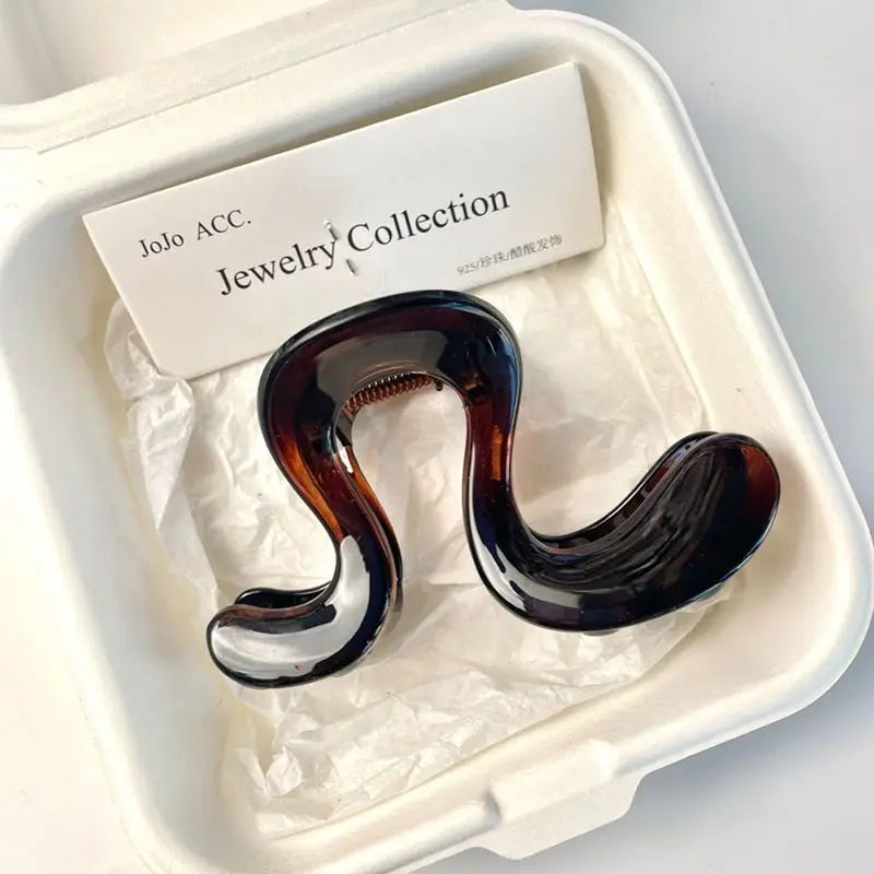 Simple Irregular Hair Catch Clip Shark Clip Women's Premium 2025 New Hairpin Back Head Hair Accessories Hairpin Elegant