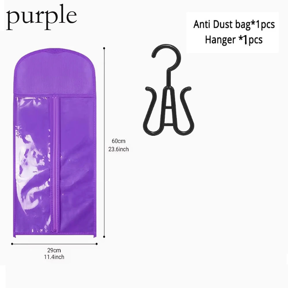 Wig storage Bags Hair Extensions Storage Bag With Hanger For lace Wigs Hair Extension Holder wig hanger With bag wig accessories