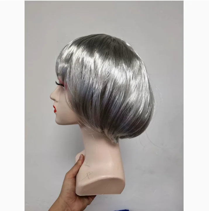 Bob Wig Pretty Women Short Bob Wigs Natural Fashion Halloween Cosplay Anime Wigs Cute Colored Synthetic Daily Party Xmas Wig