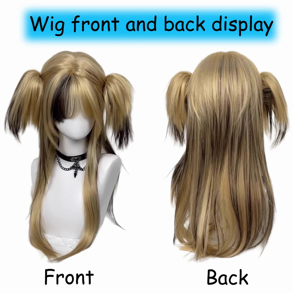 Girl's Long Hair Wig with Sweet Cool Cosplay Lolita Synthetic wigs For Halloween And Christmas New Year Carnival Music