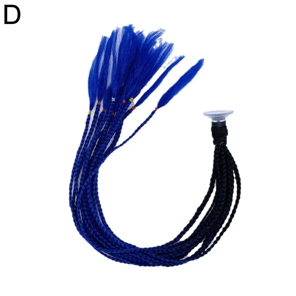 1PC Motorcycle Riding Helmet Decoration Braid Ponytail Motorbike Riding Helmet Pigtails Braids For Women Men Children