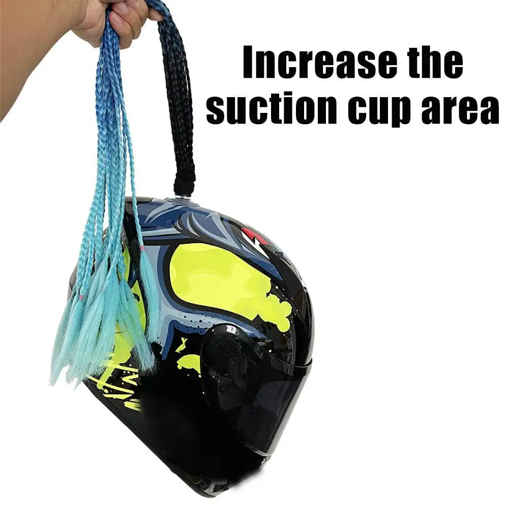 1PC Motorcycle Riding Helmet Decoration Braid Ponytail Motorbike Riding Helmet Pigtails Braids For Women Men Children