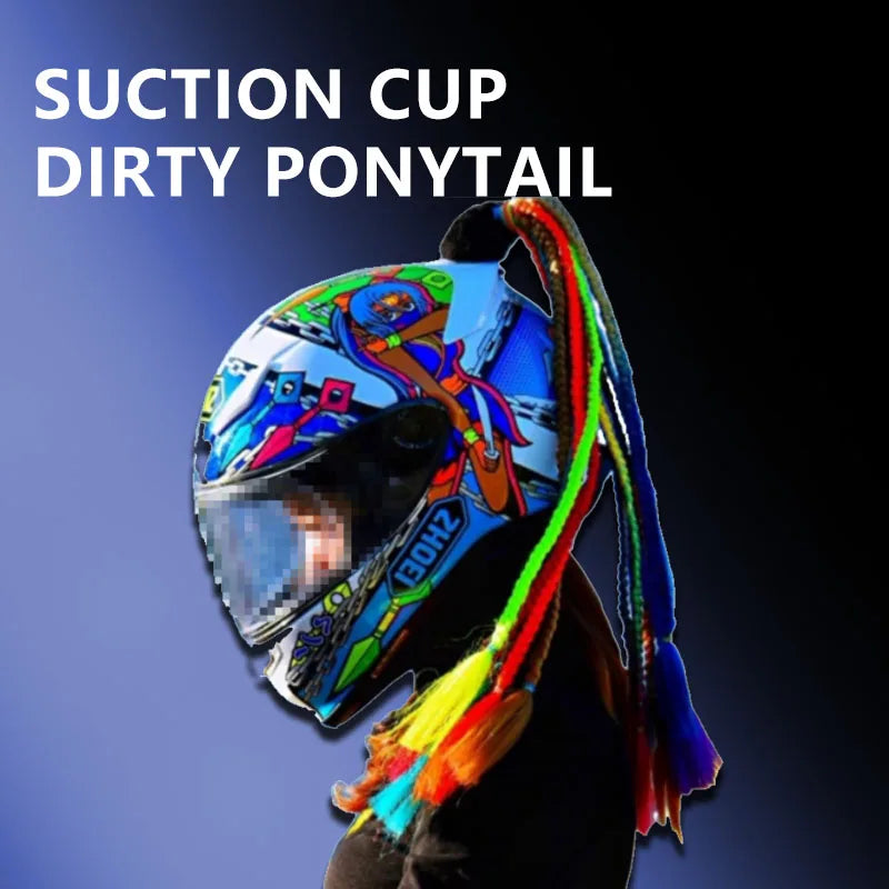 24Inch Helmet Braid Pigtails Ponytail For Women Motorcycle Helmet Braid Ponytail Motorbike Pigtails Braids Ponytail With Sucker