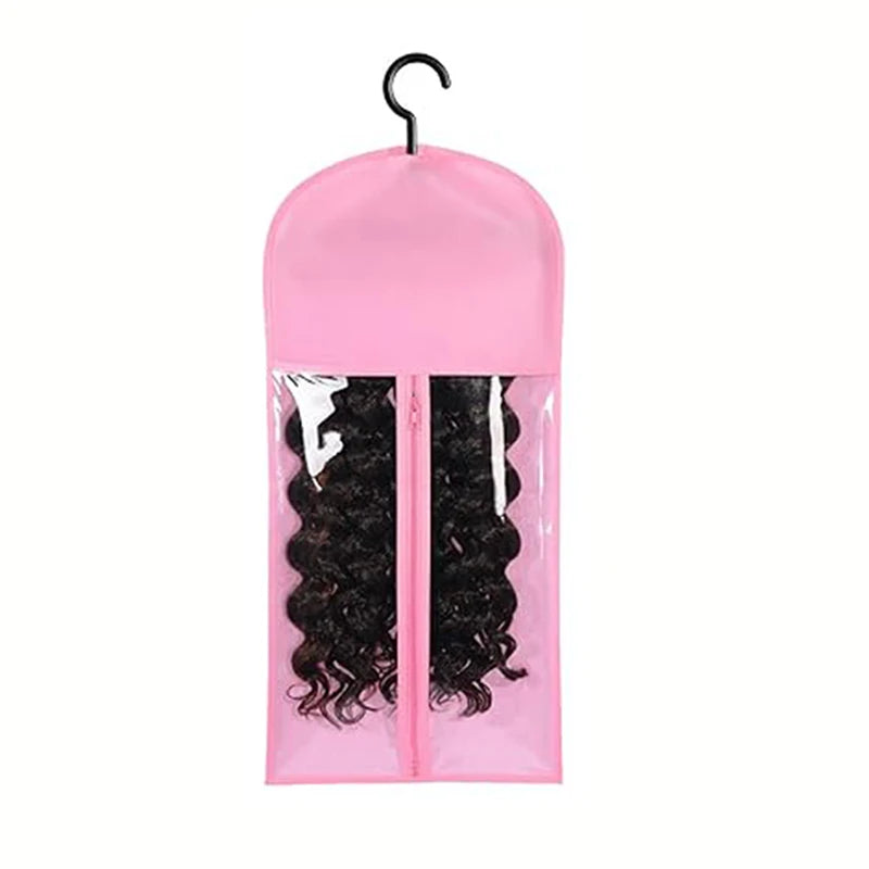 Wig storage Bags Hair Extensions Storage Bag With Hanger For lace Wigs Hair Extension Holder wig hanger With bag wig accessories