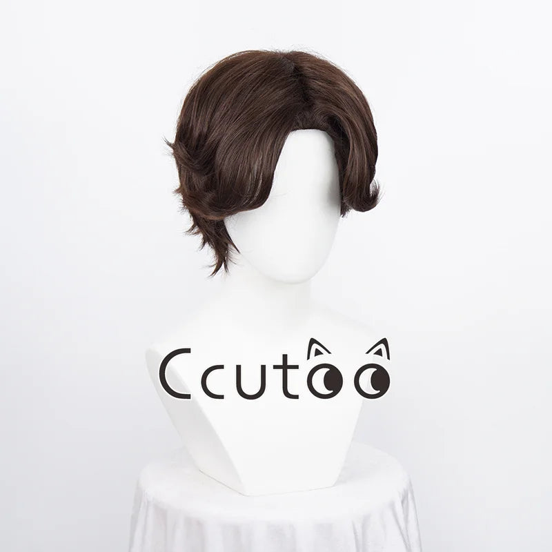 Men Boy Short Fashion Synthetic Cosplay Wigs Parting Styled Shaggy Layered Halloween Party Role 13 Colors Choice