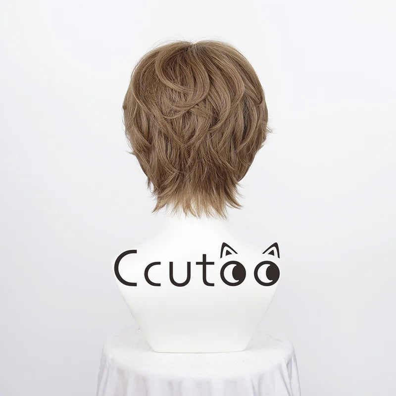 Men Boy Short Fashion Synthetic Cosplay Wigs Parting Styled Shaggy Layered Halloween Party Role 13 Colors Choice