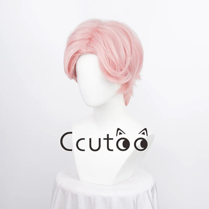 Men Boy Short Fashion Synthetic Cosplay Wigs Parting Styled Shaggy Layered Halloween Party Role 13 Colors Choice