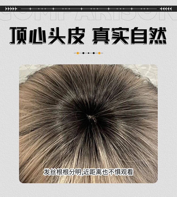 Anime Role-Playing Cos Wig New Wolf-Tailed Mullet Head Boy Short Hair Gradient Wig Siamese Cat Handsome Cute Wig Props Cos Props