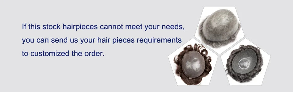 Q6 Men's Wig Human Male Hair Prosthesis Lace & Knotted PU Wigs for Men ,Wigs for Men 100% Soft Human Hair Prosthesis for Men